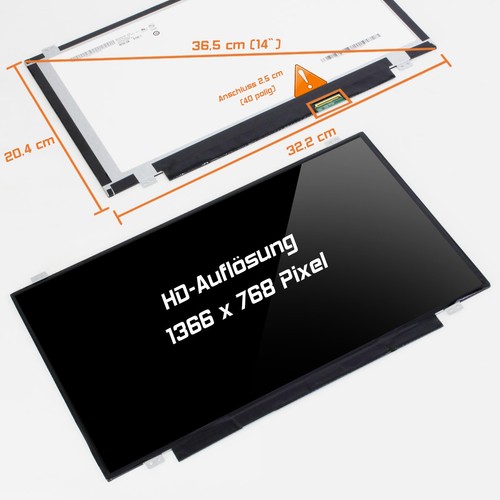 Led display glossy - 14,0",